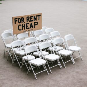 folding chairs for rent cheap 